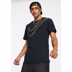 Nike Mens Sportswear T Shirt Big Logo - Black, S