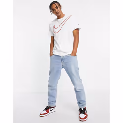 Nike Mens Sportswear T Shirt Big Logo - White, S