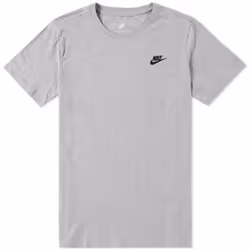 Nike Mens Futura T Shirt Sportswear Club Swoosh Classic Logo Crew Neck Tee - Grey, 2XL