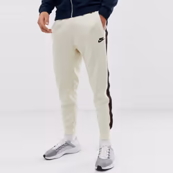 Nike Mens Tribute Poly Hooded Sports Tracksuit - Cream, XL