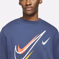 Nike Mens Multi Swoosh Blue Crew Neck Full Tracksuit - L