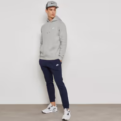 Nike Mens Club Fleece Pullover Hoodie - Grey, S
