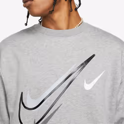 Nike Mens Crew Neck Multi Swoosh Tracksuit Grey - S