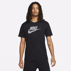 Nike Mens Black Sportswear Hybrid Short Sleeve T Shirt - XL