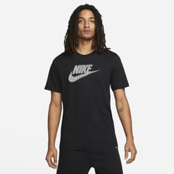 Nike Mens Black Sportswear Hybrid Short Sleeve T Shirt - XL