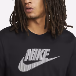 Nike Mens Black Sportswear Hybrid Short Sleeve T Shirt - XL