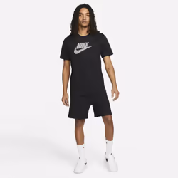 Nike Mens Black Sportswear Hybrid Short Sleeve T Shirt - XL