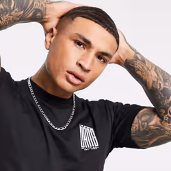 VANS Mens MN STRETCHED SS Black T Shirt - XS