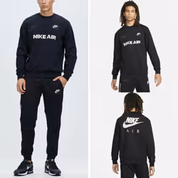 Nike Air Mens Crewneck Fleece Tracksuit Sweatshirt Joggers Jogging Bottoms - XL