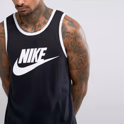 Nike Mens Athletic Training Gym Vest Sleeveless Ace Logo Tank Top - S