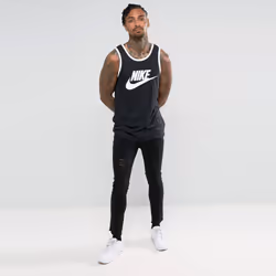 Nike Mens Athletic Training Gym Vest Sleeveless Ace Logo Tank Top - S