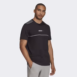 Adidas Mens Originals ITASCA 20 Short Sleeve T Shirt Crew Neck Casual Tee - M, Black