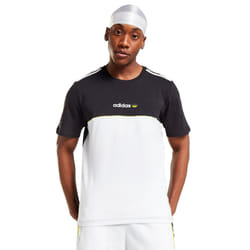 Adidas Mens Originals ITASCA 20 Short Sleeve T Shirt Crew Neck Casual Tee - S, Black/White