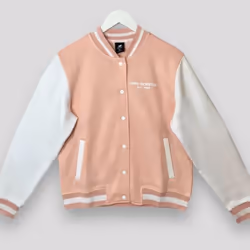 New Balance Womens Varsity Jacket Fleece Contrast Girls Bomber Sweat Jacket - XS, Pink