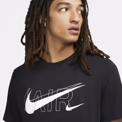 Nike Air Mens Multi Swoosh Sportswear T Shirt - Black, S