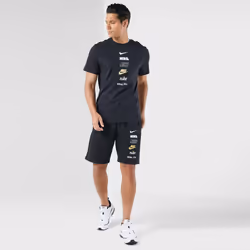 Nike Multi Stack Logo T Shirt Crew Neck Tee - Black, M