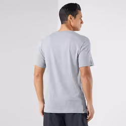 Nike Multi Stack Logo T Shirt Crew Neck Tee - Grey, S