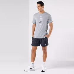 Nike Multi Stack Logo T Shirt Crew Neck Tee - Grey, XXL