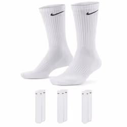 ) NIKE Mens Cushion Crew Training Socks 3 Pairs - White, M (UK 5-8