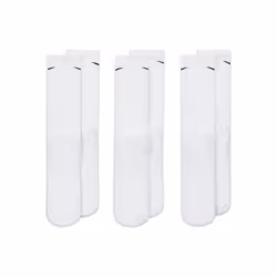 ) NIKE Mens Cushion Crew Training Socks 3 Pairs - White, M (UK 5-8