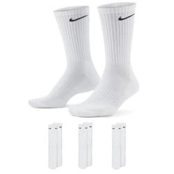 ) NIKE Mens Cushion Crew Training Socks 3 Pairs - White, L (UK 8-11