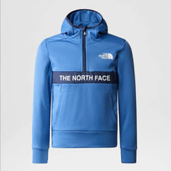 The North Face Boys 1/4 Zip Amphere Hoodie Junior FDR Blue - L