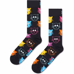 Happy Socks Unisex 2 Pairs Gift Crew Size UK 7 - 11 - Cat