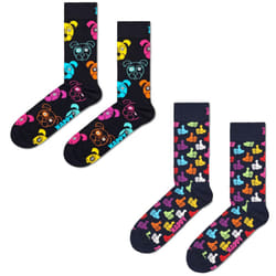 Happy Socks Unisex 2 Pairs Gift Crew Size UK 7 - 11 - Dog