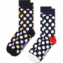 Happy Socks Unisex 2 Pairs Gift Crew Size UK 7 - 11 - Polka Dot
