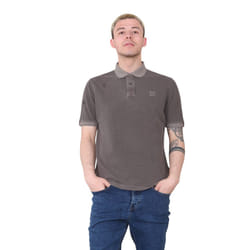 EX Marks & Spencer Mens Short Sleeve Polo Shirt - Brown, M
