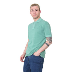 EX Marks & Spencer Mens Short Sleeve Polo Shirt - Green, M