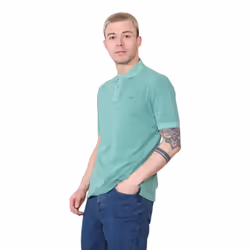 EX Marks & Spencer Mens Short Sleeve Polo Shirt - Green, 2XL