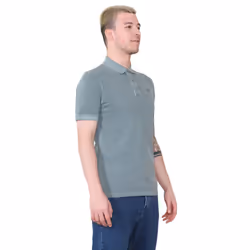 EX Marks & Spencer Mens Short Sleeve Polo Shirt - Light Grey, M