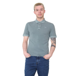 EX Marks & Spencer Mens Short Sleeve Polo Shirt - Light Grey, XL
