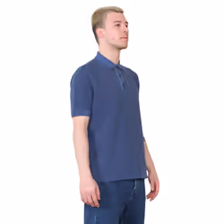 EX Marks & Spencer Mens Short Sleeve Polo Shirt - Navy, S
