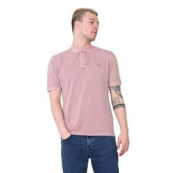 EX Marks & Spencer Mens Short Sleeve Polo Shirt - Pink, M