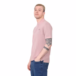 EX Marks & Spencer Mens Short Sleeve Polo Shirt - Pink, M