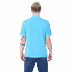 EX Marks & Spencer Mens Short Sleeve Polo Shirt - Turquoise, S