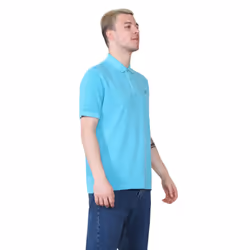 EX Marks & Spencer Mens Short Sleeve Polo Shirt - Turquoise, S