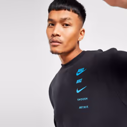 Nike Sportswear Standard Issue Mens Crew Tracksuit - Black, S