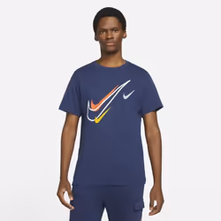Nike Mens Sportswear Club Swoosh T Shirt - Navy, M