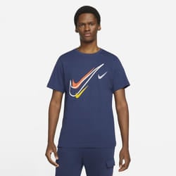 Nike Mens Sportswear Club Swoosh T Shirt - Navy, M