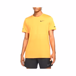 NIKE Dri-Fit Mens T Shirts Short Sleeve Breathable Quick Dry Sports Running Tee - Yellow, S