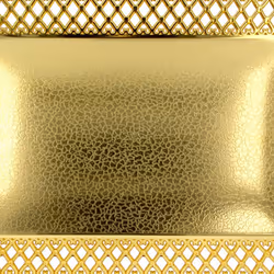 Bread Basket Naan Snack Food Drinks Serving Tray - Rectangle - Gold