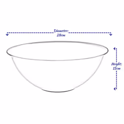 Salad Bowl Plastic Fruit Snack Serving Bowl Large Kitchen Tableware Round Square - Round Brown