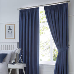 Dijon Tape Top Curtains Navy 90" x 72"