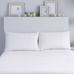 Brushed Bedding Pillowcase Pair White