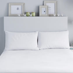 Brushed Bedding Pillowcase Pair White