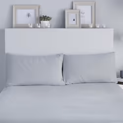 Brushed Bedding Pillowcase Pair Silver