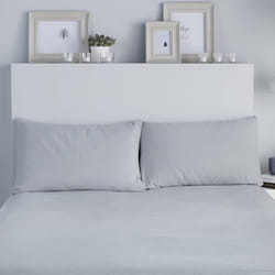 Brushed Bedding Pillowcase Pair Silver